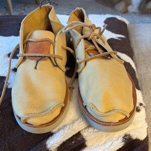 Tan Flats with Adjustable Strap and Minimalist Design